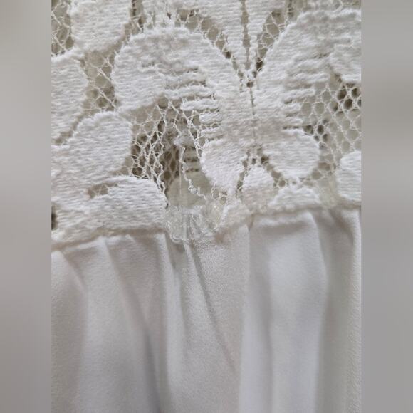 Abercrombie & Fitch Cream Lace Detail Blouse Women Small - Picture 5 of 9
